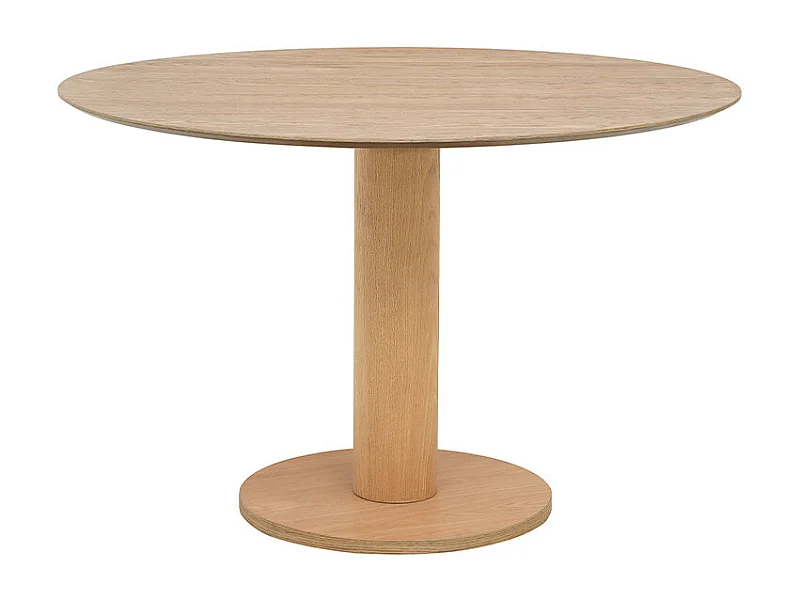 Lisa - Table à manger 4 personnes ronde en bois ø120cm - Bois clair