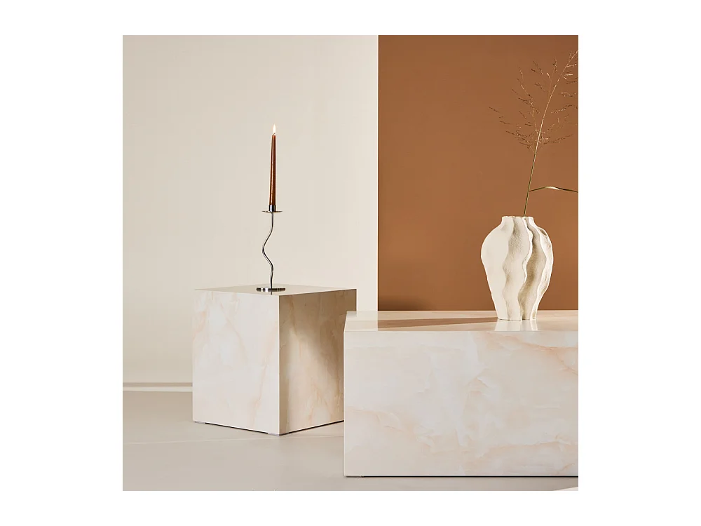 Table d'Appoint Design "York" 45cm Jaune Clair