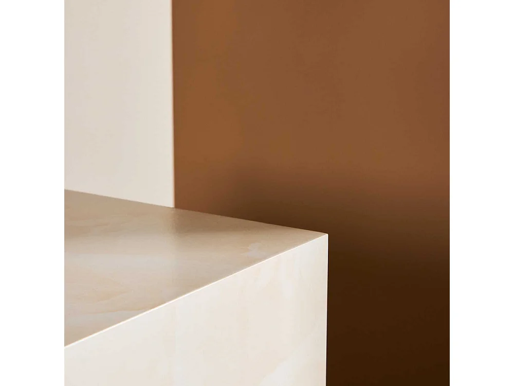 Table d'Appoint Design "York" 45cm Jaune Clair