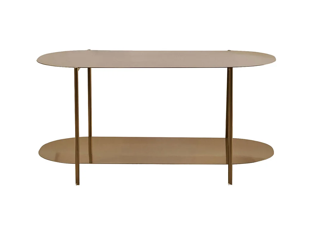 Rilo - Table basse ovale en métal 100x51cm - Laiton