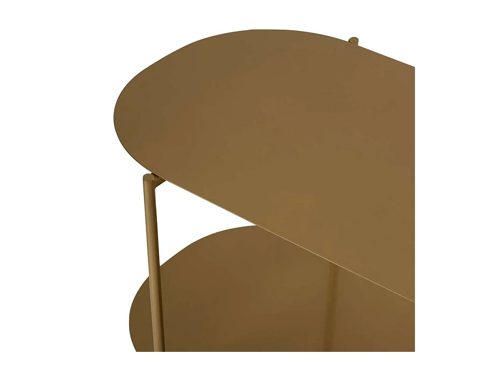 Rilo - Table basse ovale en métal 100x51cm - Laiton