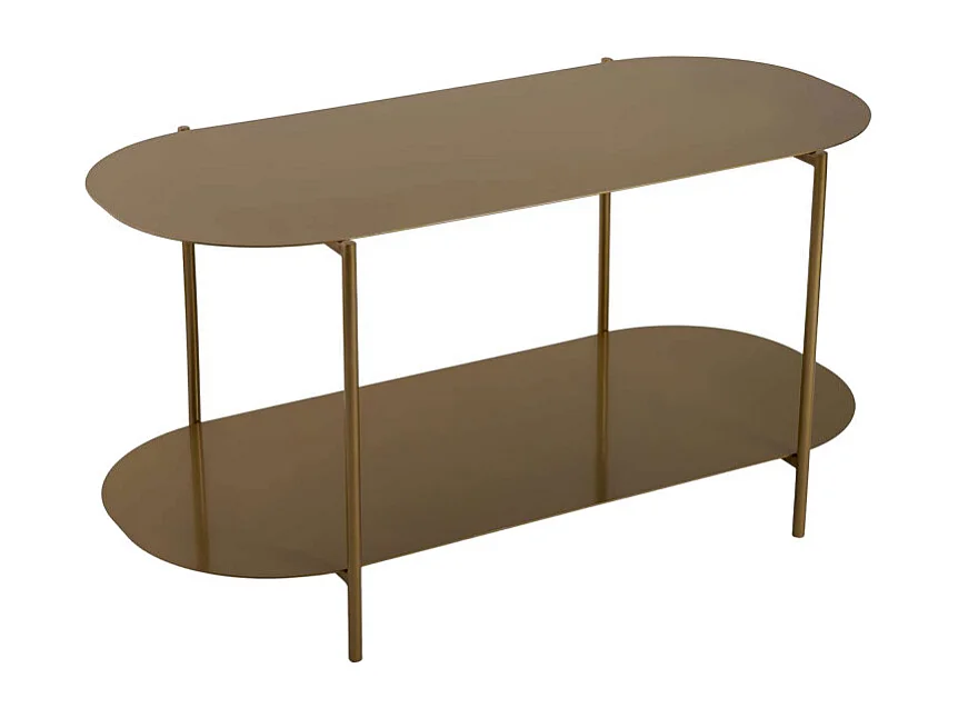 Rilo - Table basse ovale en métal 100x51cm - Laiton