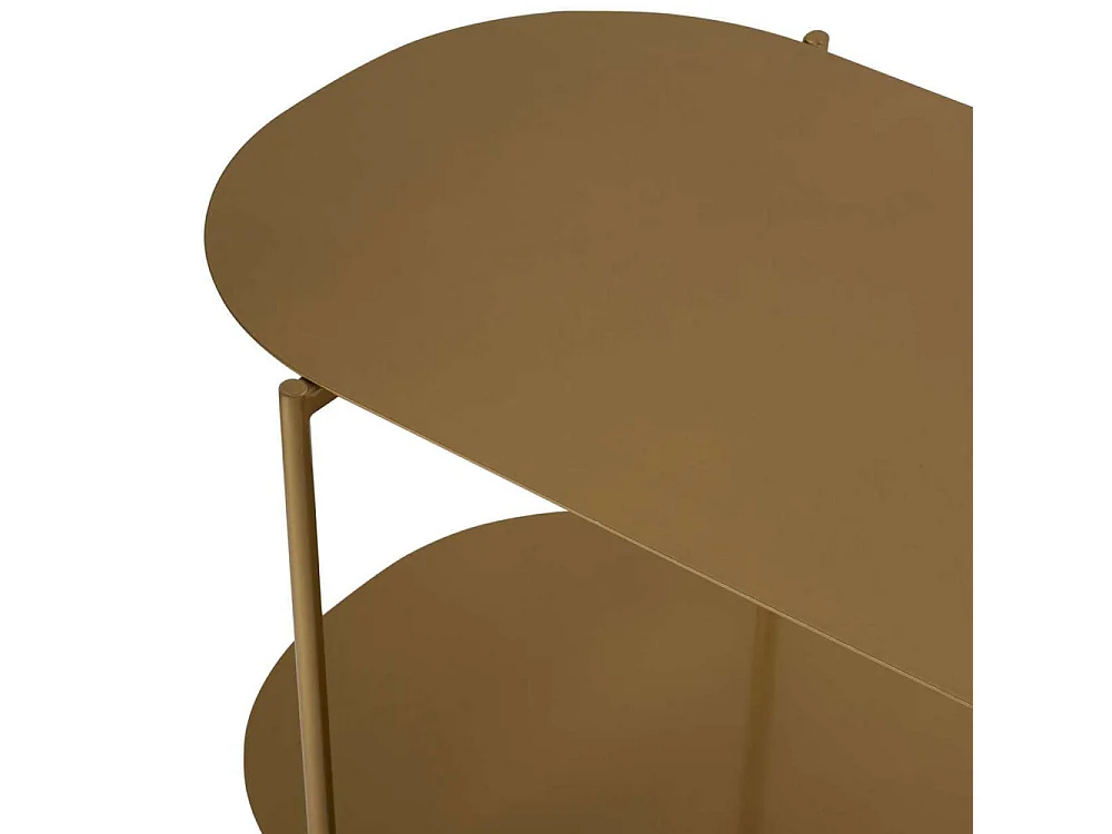 Rilo - Table basse ovale en métal 100x51cm - Laiton