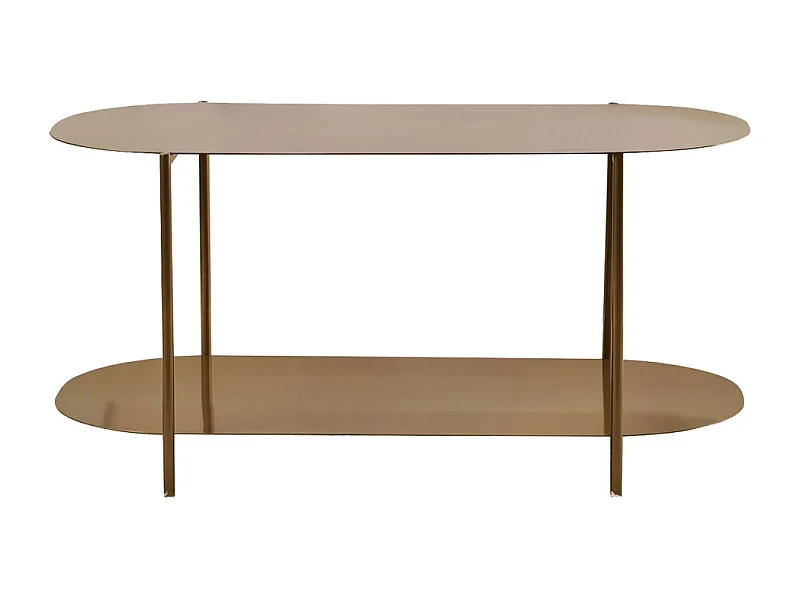 Rilo - Table basse ovale en métal 100x51cm - Laiton