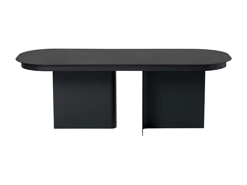Toko - Table basse ovale en métal 120x44cm - Noir