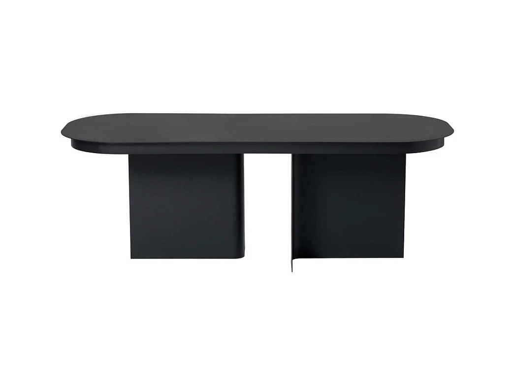 Toko - Table basse ovale en métal 120x44cm - Noir