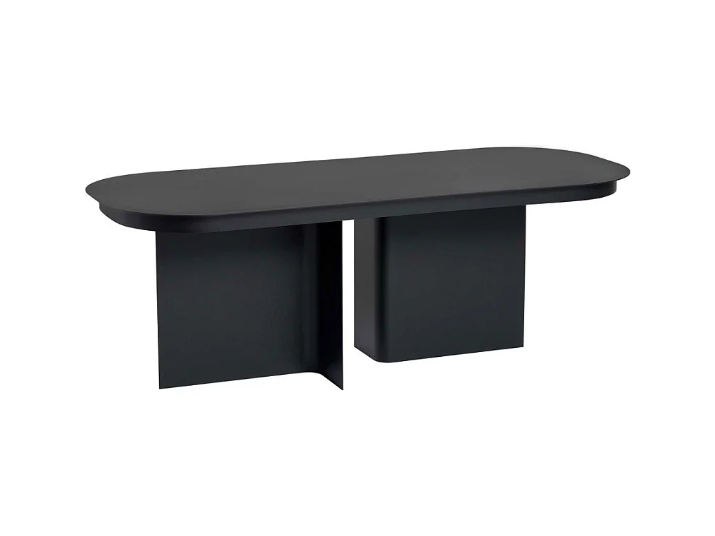Toko - Table basse ovale en métal 120x44cm - Noir