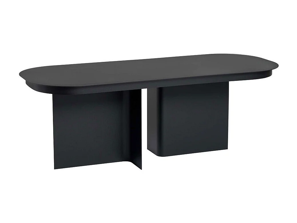 Toko - Table basse ovale en métal 120x44cm - Noir