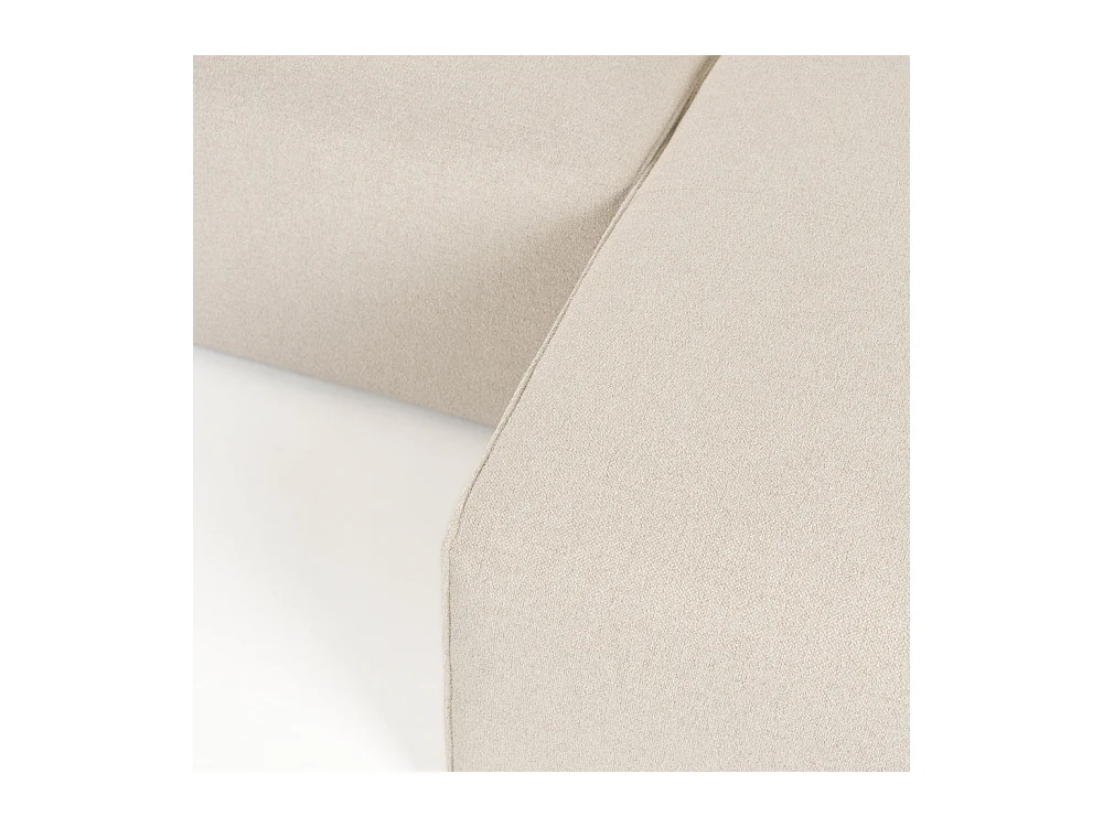 Milka - Canapé d'angle droit 4 places en tissu - Beige