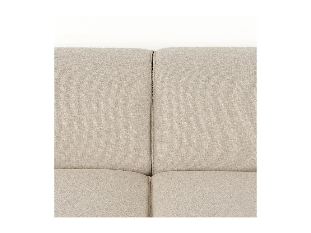 Milka - Canapé d'angle droit 4 places en tissu - Beige