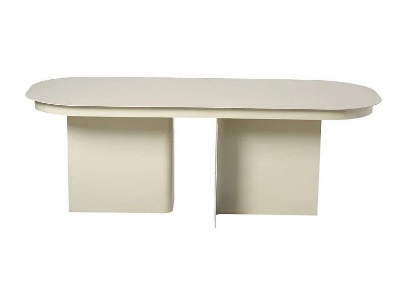 Toko - Table basse ovale en métal 120x44cm - Taupe