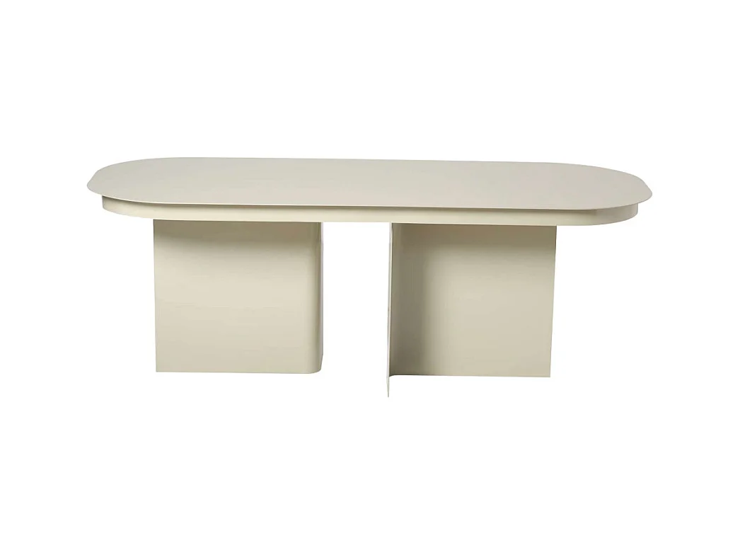 Toko - Table basse ovale en métal 120x44cm - Taupe
