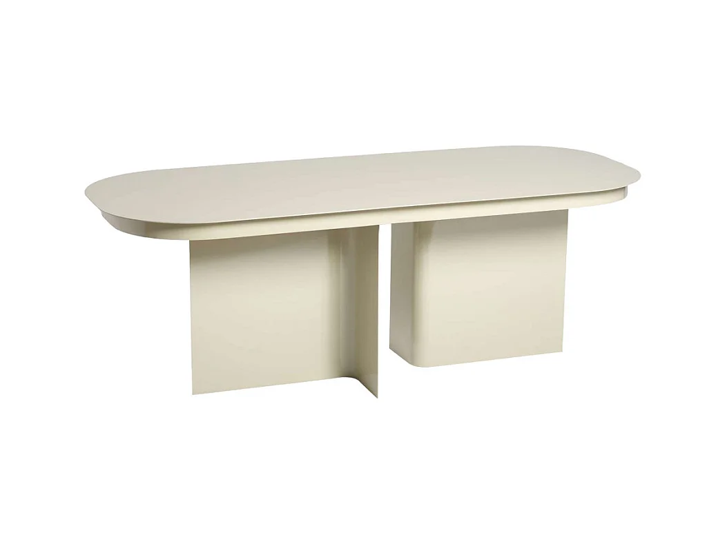 Toko - Table basse ovale en métal 120x44cm - Taupe