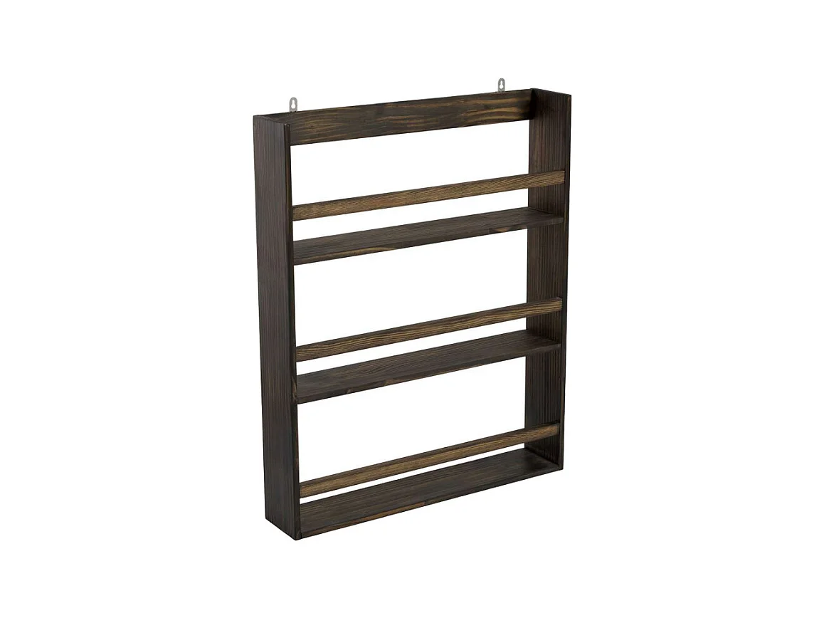 Aki - Étagère murale en bois L73cm - Noir