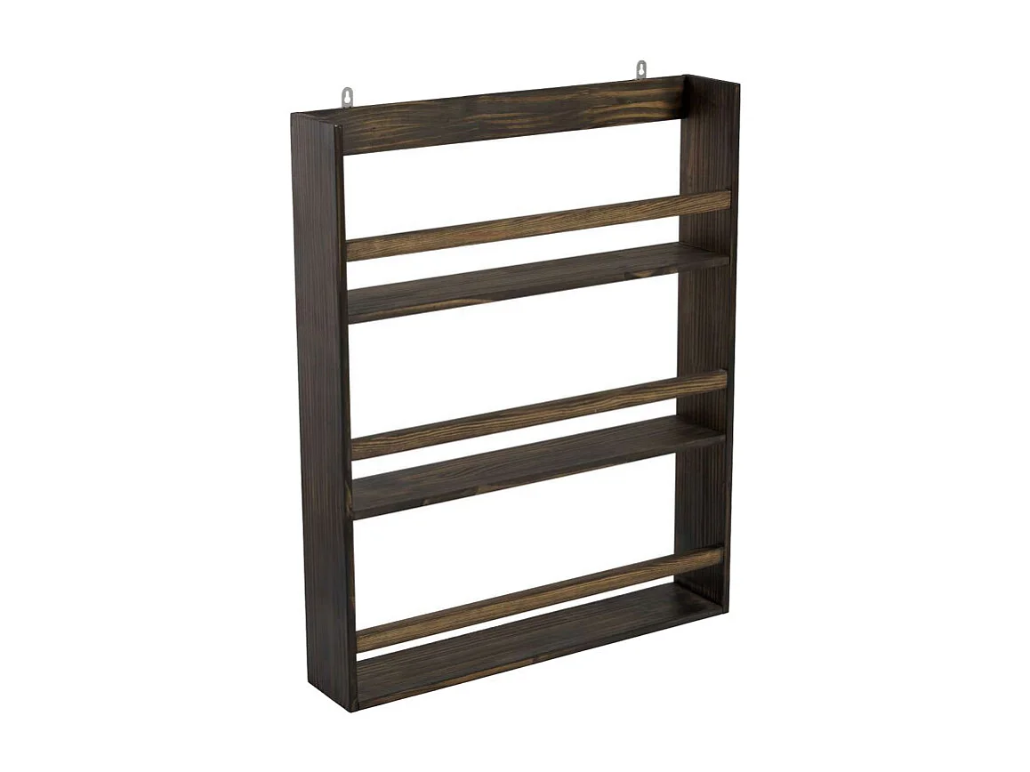 Aki - Étagère murale en bois L73cm - Noir