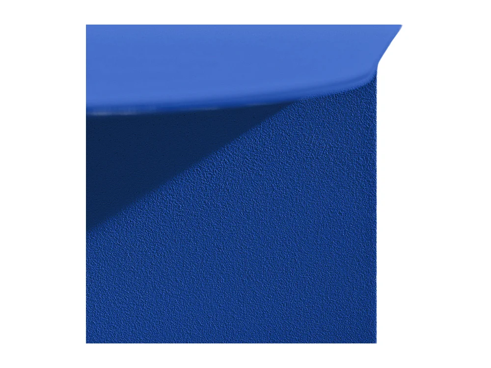 Blum - Table basse ronde en métal ø60cm - Bleu