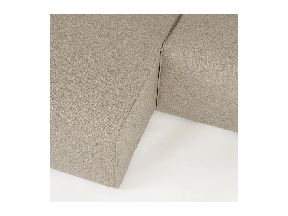 Milka - Canapé d'angle gauche 3 places en tissu - Taupe