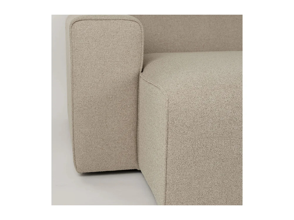 Milka - Canapé d'angle gauche 3 places en tissu - Taupe