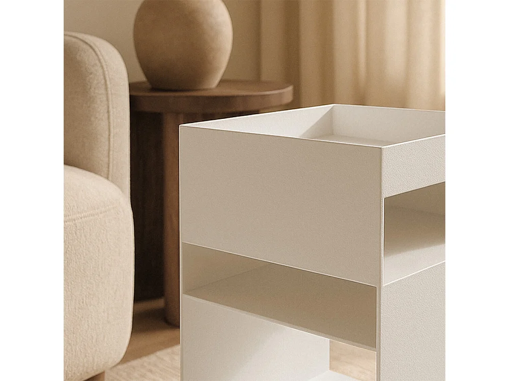 Plum - Caisson à roulettes en métal H62,5cm - Beige