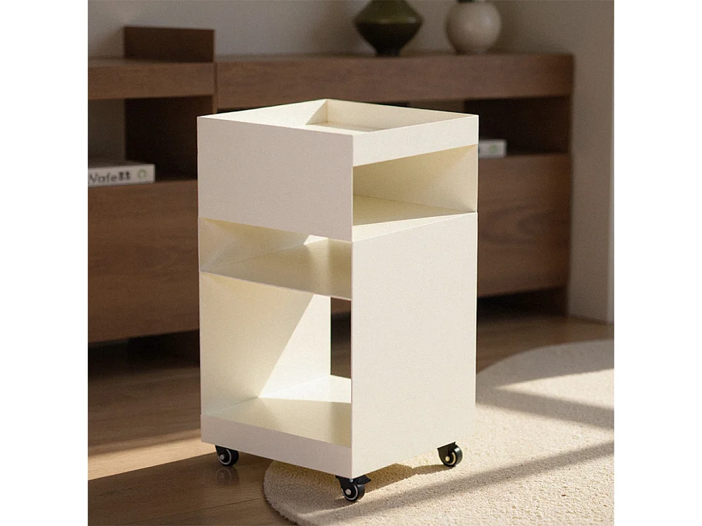 Plum - Caisson à roulettes en métal H62,5cm - Beige