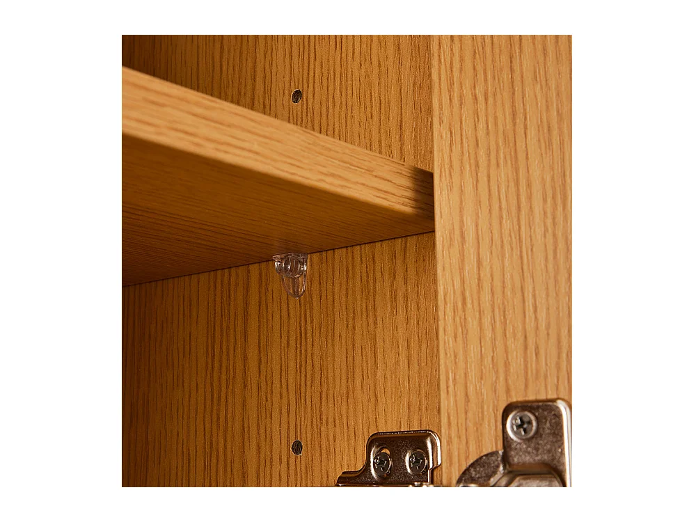 Navan - Meuble tv 3 portes en bois L160cm - Bois clair