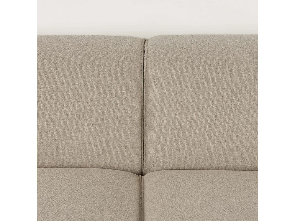 Milka - Canapé d'angle gauche 4 places en tissu - Taupe