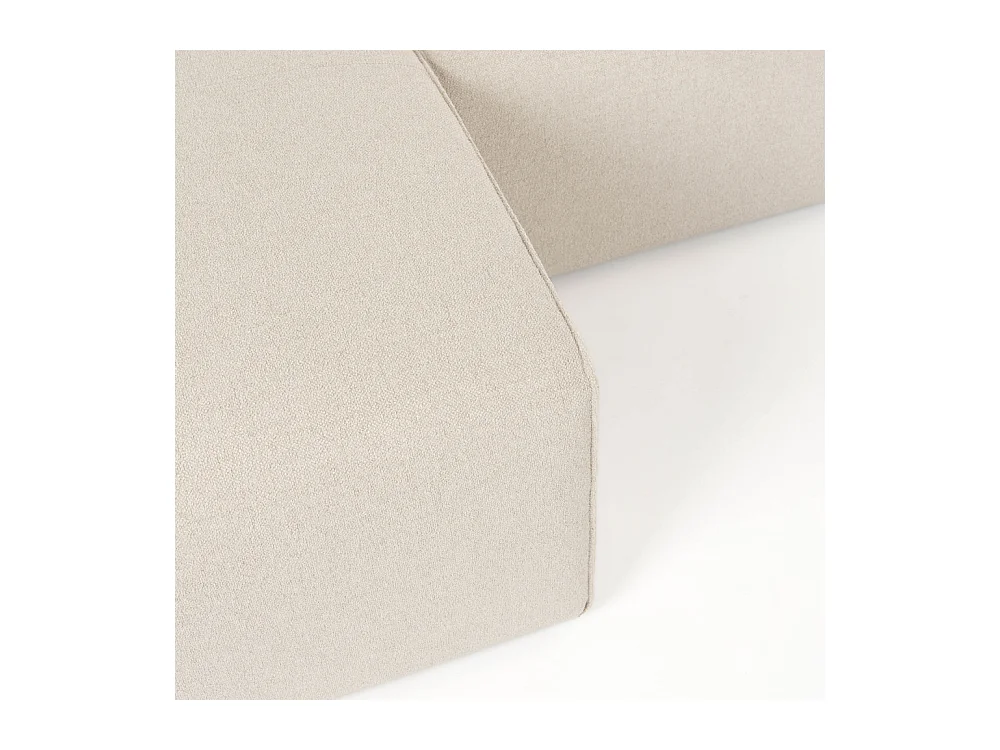 Milka - Canapé d'angle gauche 3 places en tissu - Beige