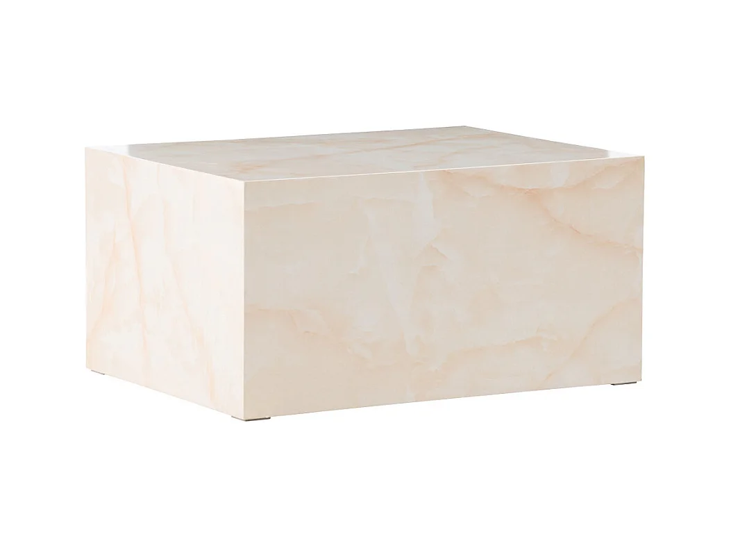 Table Basse Design "York" 80cm Jaune Clair