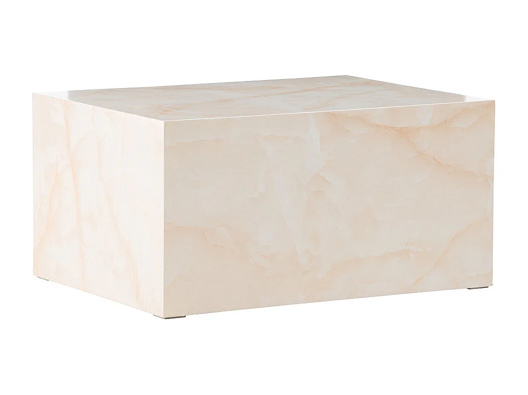 Table Basse Design "York" 80cm Jaune Clair