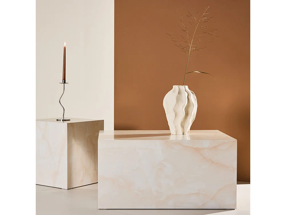 Table Basse Design "York" 80cm Jaune Clair