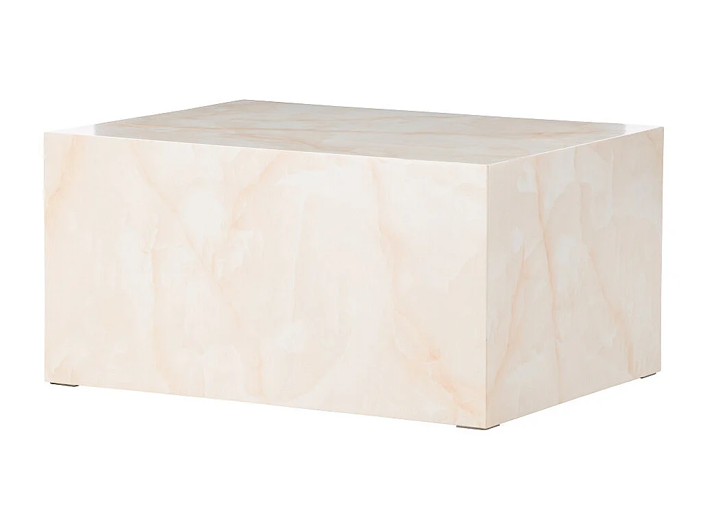 Table Basse Design "York" 80cm Jaune Clair