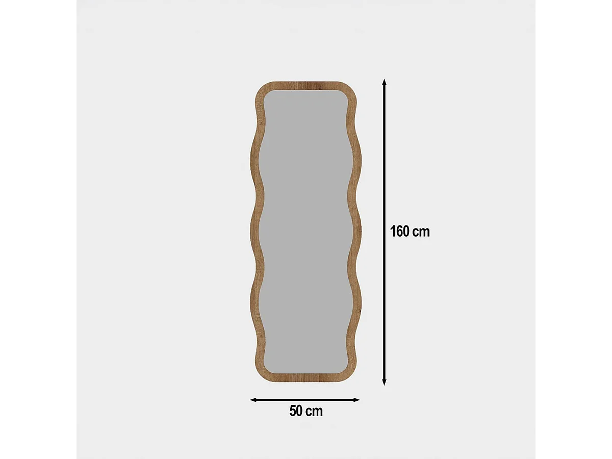 Moderner gewellter Standspiegel Aror
