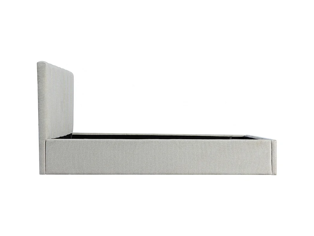 Lou - Lit coffre en tissu 140x190cm - Écru