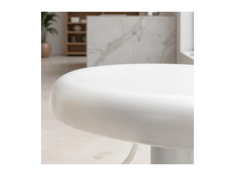 Pop - Tabouret de bar réglable en métal H60-81cm - Blanc