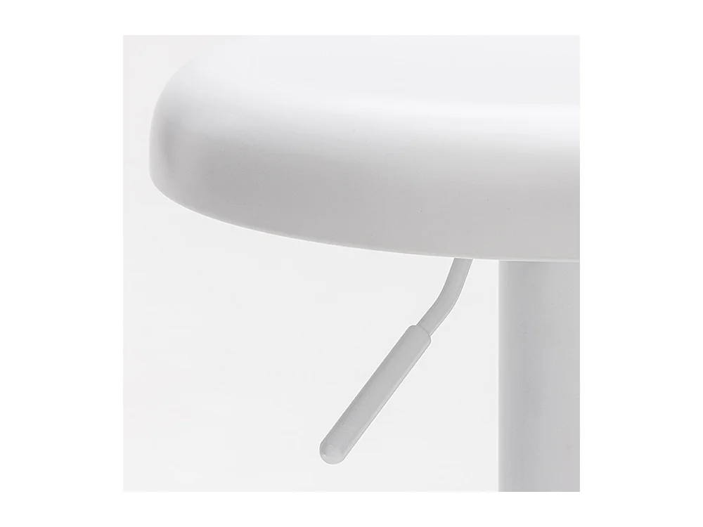 Pop - Tabouret de bar réglable en métal H60-81cm - Blanc