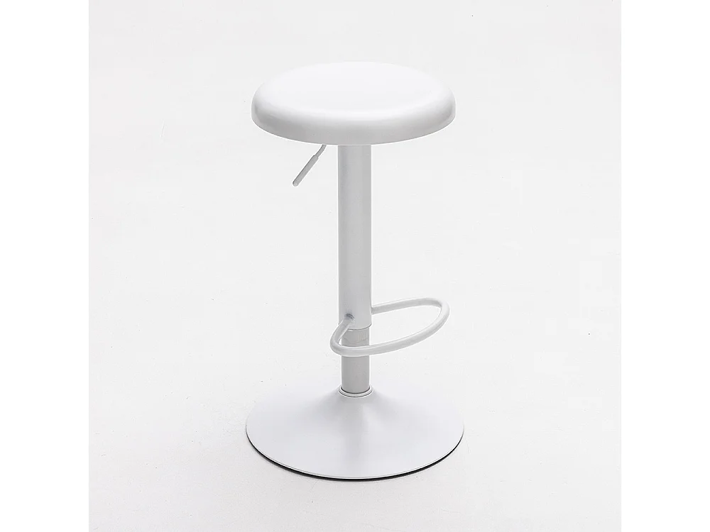 Pop - Tabouret de bar réglable en métal H60-81cm - Blanc