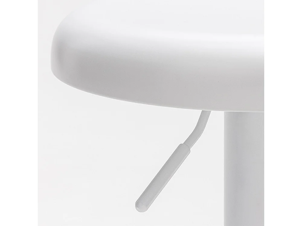 Pop - Tabouret de bar réglable en métal H60-81cm - Blanc