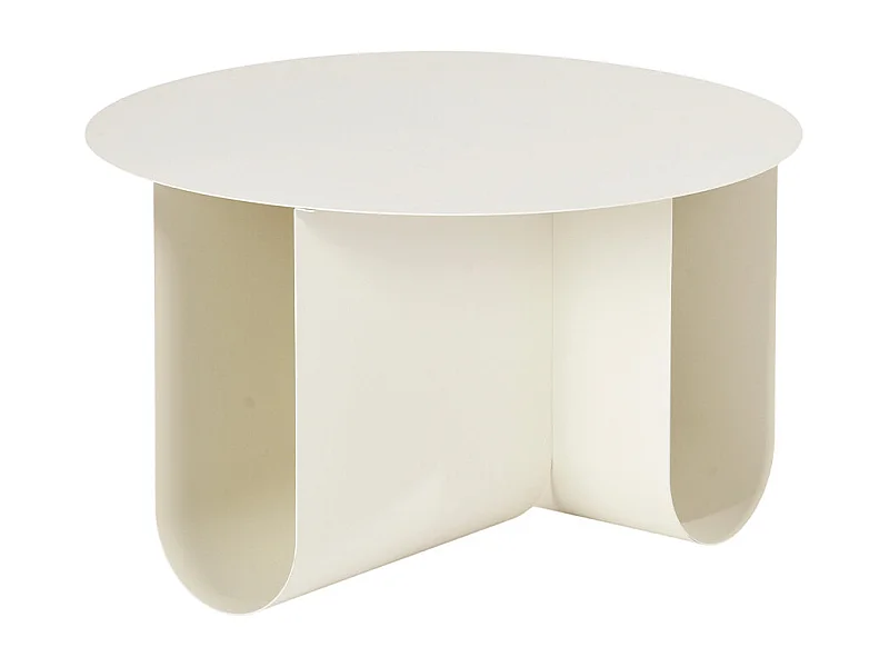Blum - Table basse ronde en métal ø60cm - Beige