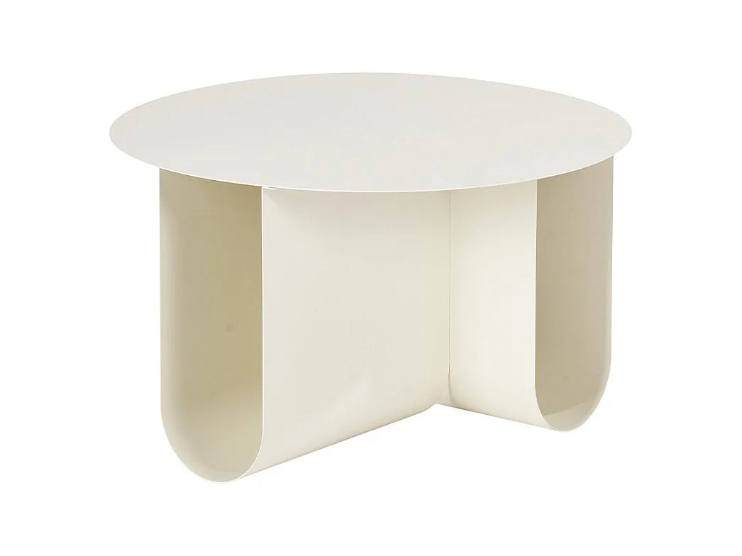 Blum - Table basse ronde en métal ø60cm - Beige