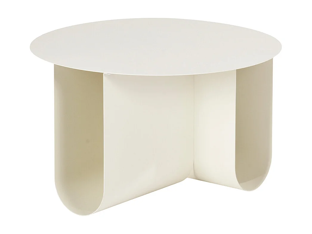Blum - Table basse ronde en métal ø60cm - Beige