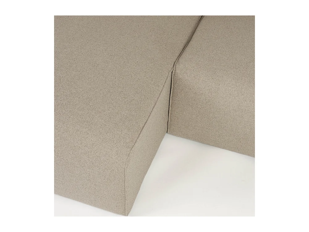Milka - Canapé d'angle droit 4 places en tissu - Taupe