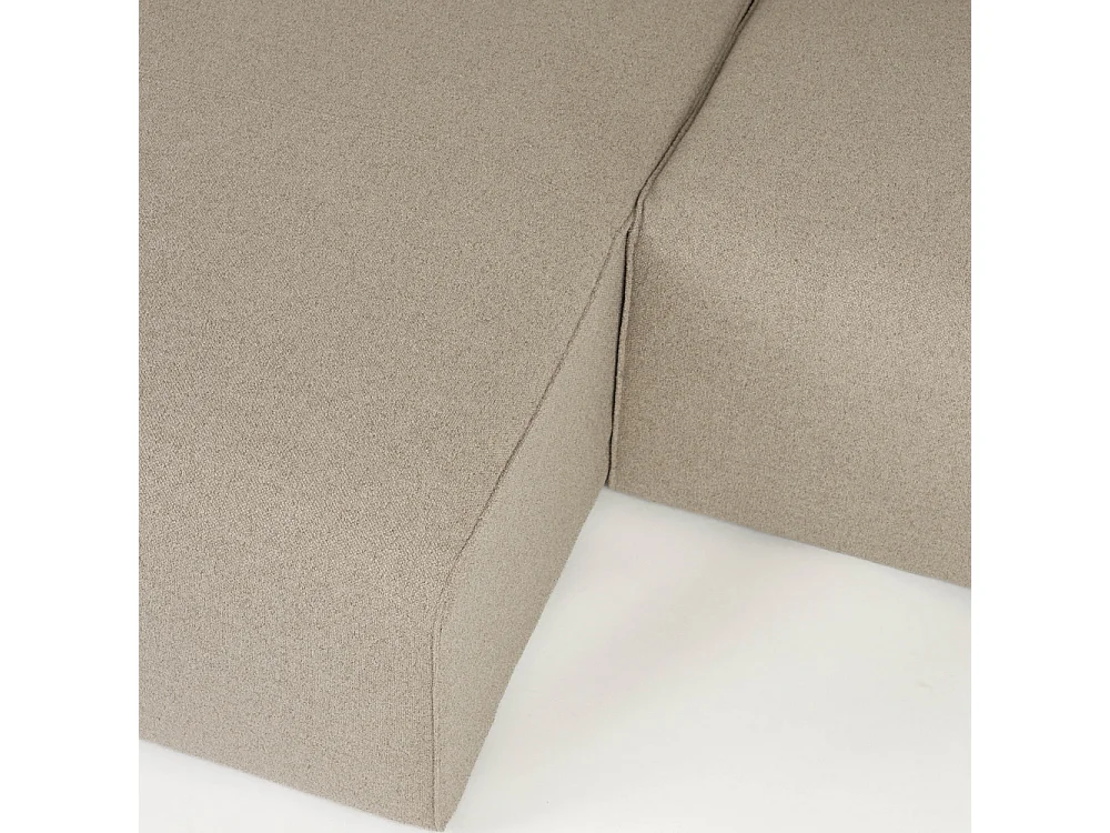 Milka - Canapé d'angle droit 4 places en tissu - Taupe