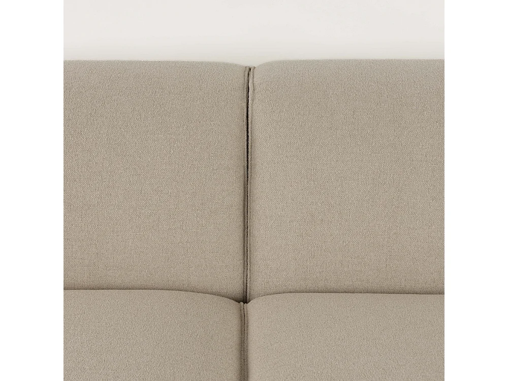 Milka - Canapé d'angle droit 4 places en tissu - Taupe