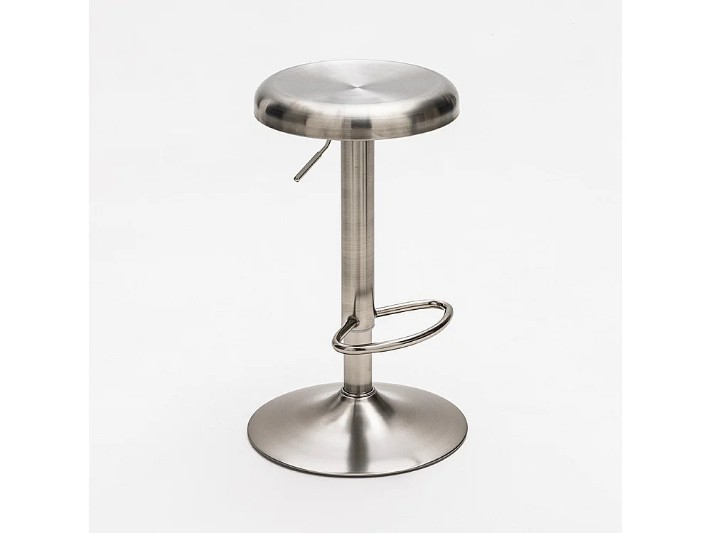 Pop - Tabouret de bar réglable en métal H60-81cm - Chrome