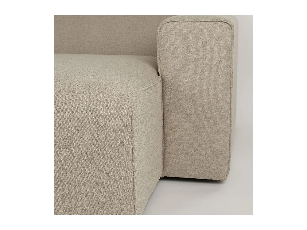 Milka - Canapé d'angle droit 3 places en tissu - Taupe