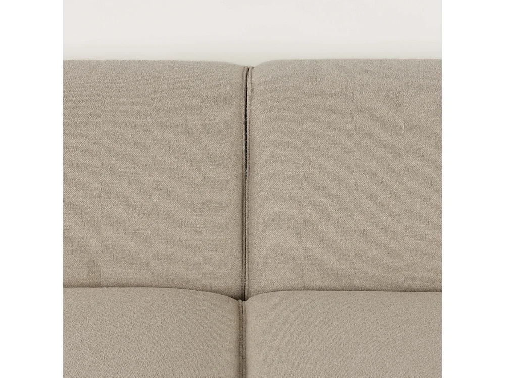 Milka - Canapé d'angle droit 3 places en tissu - Taupe