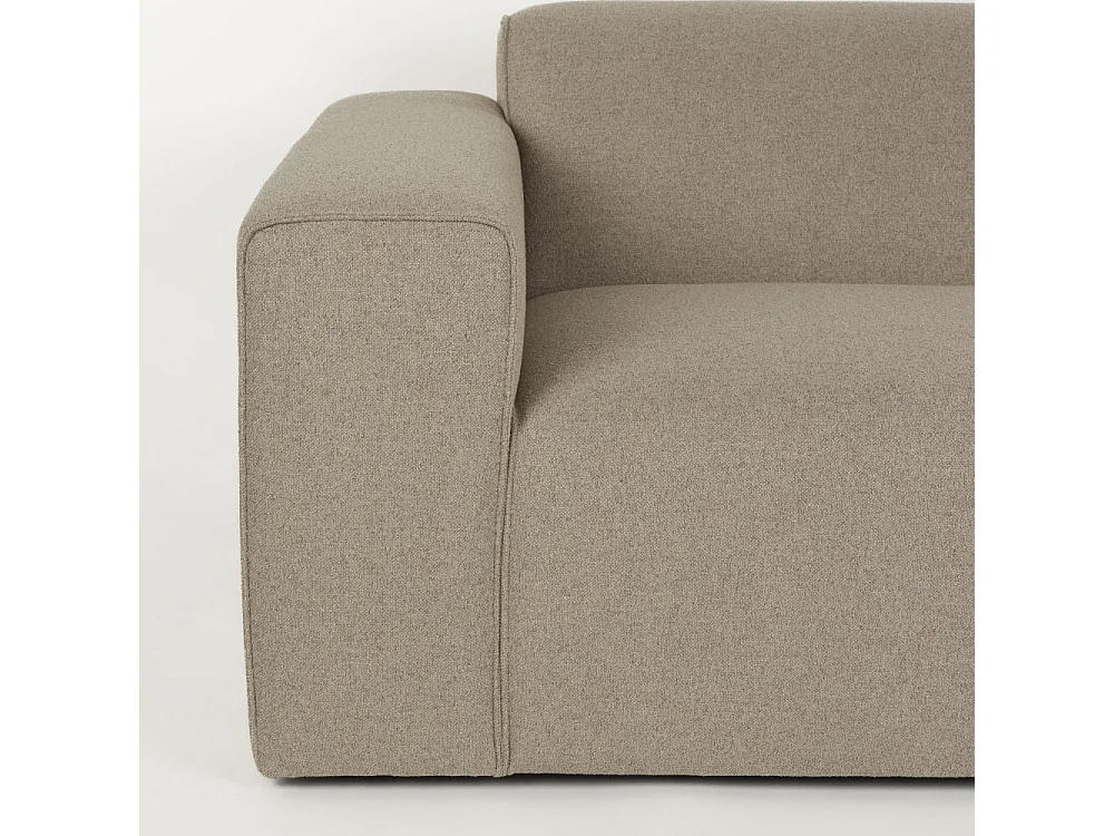 Milka - Canapé d'angle droit 3 places en tissu - Taupe