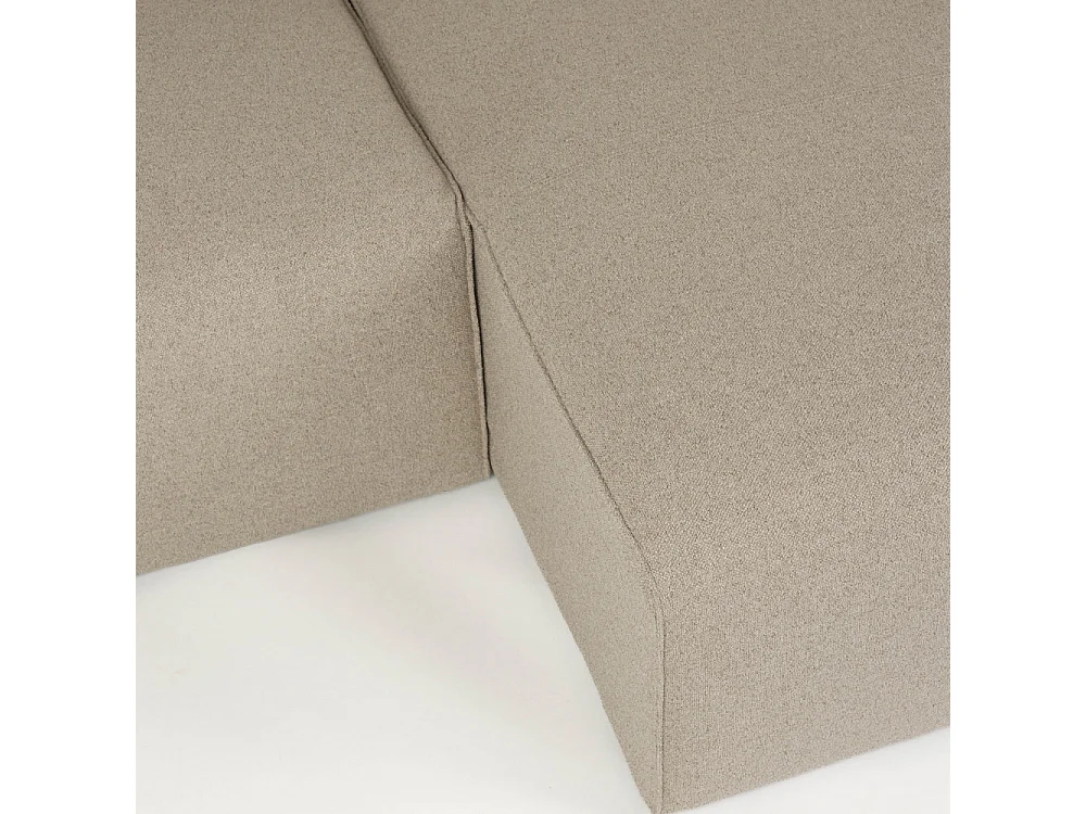 Milka - Canapé d'angle droit 3 places en tissu - Taupe