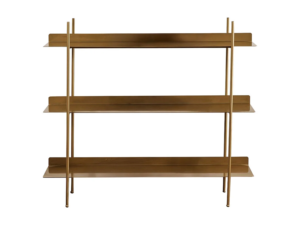 Luno - Étagère en métal L120cm - Laiton