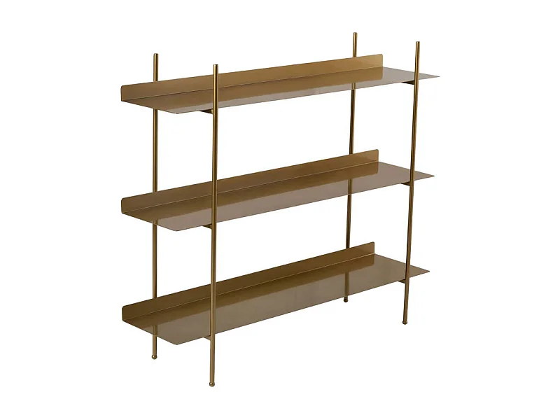 Luno - Étagère en métal L120cm - Laiton